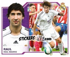 Sticker Raúl González - Liga Spagnola 2007-2008 - Colecciones ESTE