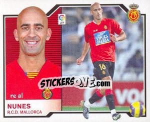 Cromo Nunes - Liga Spagnola 2007-2008 - Colecciones ESTE