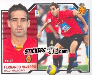 Cromo Fernando Navarro - Liga Spagnola 2007-2008 - Colecciones ESTE