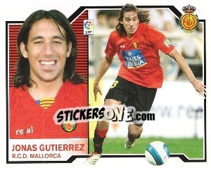 Cromo Jonás Gutierrez - Liga Spagnola 2007-2008 - Colecciones ESTE