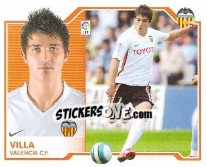 Sticker David Villa - Liga Spagnola 2007-2008 n. 500 - Colecciones ESTE