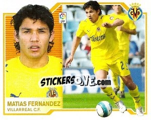 Cromo Matías Fernández - Liga Spagnola 2007-2008 - Colecciones ESTE