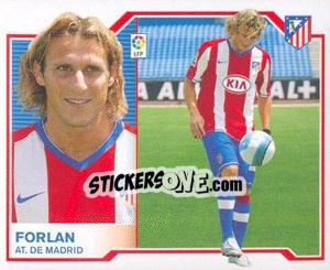 Sticker 8) Forlán ( At.Madrid) - Liga Spagnola 2007-2008 - Colecciones ESTE