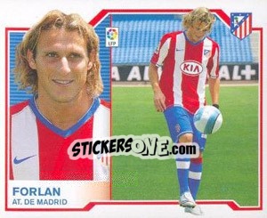 Sticker 8) Forlán ( At.Madrid) - Liga Spagnola 2007-2008 n. 638 - Colecciones ESTE