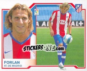 Cromo 8) Forlán ( At.Madrid) - Liga Spagnola 2007-2008 - Colecciones ESTE