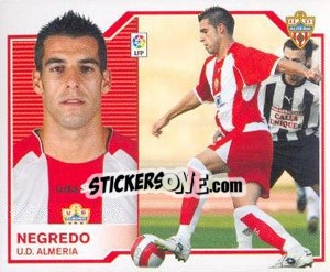 Sticker 25) Negredo (Almería) - Liga Spagnola 2007-2008 n. 655 - Colecciones ESTE