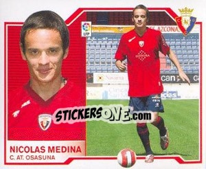 Cromo 26) Nicolás Medina (Osasuna) - Liga Spagnola 2007-2008 - Colecciones ESTE