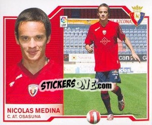 Sticker 26) Nicolás Medina (Osasuna) - Liga Spagnola 2007-2008 n. 656 - Colecciones ESTE