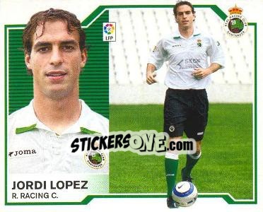 Sticker 28) Jordi Lopez (R. Racing C.) - Liga Spagnola 2007-2008 - Colecciones ESTE