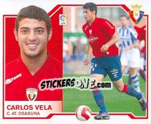 Sticker 38) Carlos Vela (Osasuna) - Liga Spagnola 2007-2008 n. 668 - Colecciones ESTE