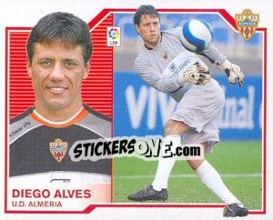 Sticker 39) Diego Alves (Almería) - Liga Spagnola 2007-2008 n. 669 - Colecciones ESTE