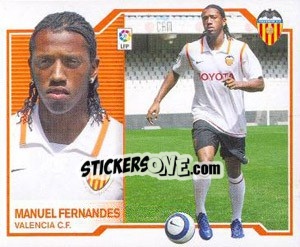 Figurina 49) Manuel Fernandes (Valencia C.F.) - Liga Spagnola 2007-2008 - Colecciones ESTE