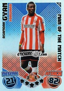 Sticker Asamoah Gyan - English Premier League 2010-2011. Match Attax Extra
 - Topps