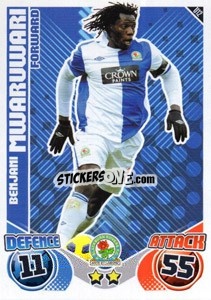 Sticker Benjani Mwaruwari - English Premier League 2010-2011. Match Attax Extra
 n. U12 - Topps