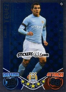 Cromo Carlos Tevez - English Premier League 2010-2011. Match Attax Extra
 - Topps