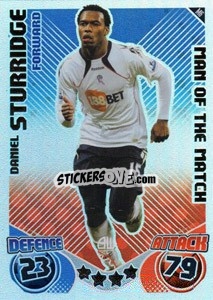 Sticker Daniel Sturridge - English Premier League 2010-2011. Match Attax Extra
 n. M6 - Topps