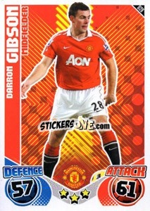 Sticker Darron Gibson - English Premier League 2010-2011. Match Attax Extra
 - Topps