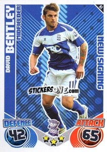 Cromo David Bentley - English Premier League 2010-2011. Match Attax Extra
 - Topps