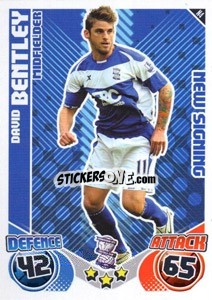 Sticker David Bentley - English Premier League 2010-2011. Match Attax Extra
 n. N4 - Topps