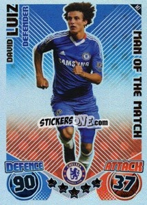 Sticker David Luiz - English Premier League 2010-2011. Match Attax Extra
 - Topps