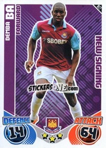 Sticker Demba Ba - English Premier League 2010-2011. Match Attax Extra
 n. N27 - Topps