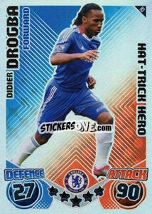 Sticker Didier Drogba - English Premier League 2010-2011. Match Attax Extra
 n. H3 - Topps