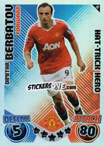 Sticker Dimitar Berbatov - English Premier League 2010-2011. Match Attax Extra
 - Topps