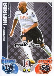 Sticker Diomansy Kamara - English Premier League 2010-2011. Match Attax Extra
 - Topps