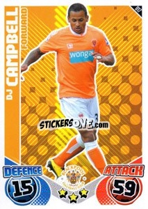 Sticker DJ Campbell - English Premier League 2010-2011. Match Attax Extra
 n. U17 - Topps