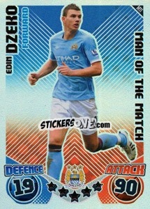 Cromo Edin Dzeko - English Premier League 2010-2011. Match Attax Extra
 - Topps