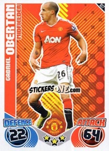 Sticker Gabriel Obertan - English Premier League 2010-2011. Match Attax Extra
 - Topps