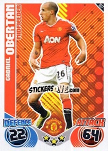 Sticker Gabriel Obertan - English Premier League 2010-2011. Match Attax Extra
 n. U27 - Topps