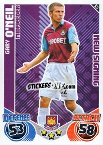 Sticker Gary O'Neil - English Premier League 2010-2011. Match Attax Extra
 n. N25 - Topps