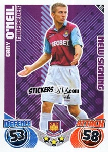 Cromo Gary O'Neil - English Premier League 2010-2011. Match Attax Extra
 - Topps