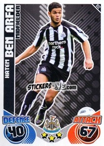 Sticker Hatem Ben Arfa - English Premier League 2010-2011. Match Attax Extra
 n. U32 - Topps