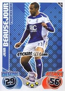 Sticker Jean Beausejour - English Premier League 2010-2011. Match Attax Extra
 n. U10 - Topps