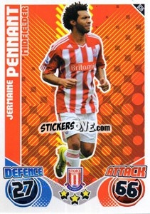Cromo Jermaine Pennant - English Premier League 2010-2011. Match Attax Extra
 - Topps