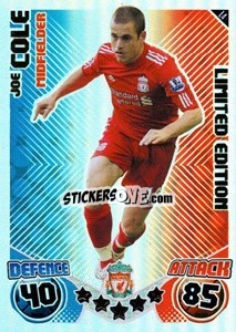 Sticker Joe Cole - English Premier League 2010-2011. Match Attax Extra
 n. L4 - Topps