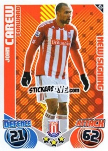 Sticker John Carew - English Premier League 2010-2011. Match Attax Extra
 n. N20 - Topps