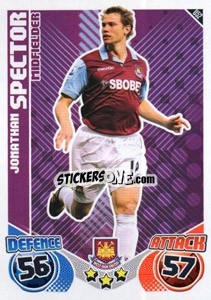 Sticker Jonathan Spector - English Premier League 2010-2011. Match Attax Extra
 - Topps