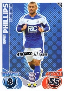 Sticker Kevin Phillips - English Premier League 2010-2011. Match Attax Extra
 - Topps
