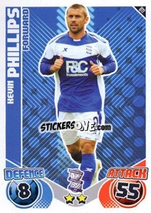 Sticker Kevin Phillips - English Premier League 2010-2011. Match Attax Extra
 n. U11 - Topps