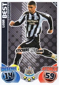 Sticker Leon Best - English Premier League 2010-2011. Match Attax Extra
 n. U33 - Topps