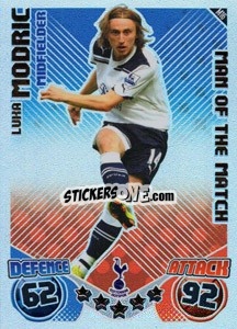 Sticker Luka Modric - English Premier League 2010-2011. Match Attax Extra
 - Topps