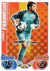 Sticker Lukasz Fabianski - English Premier League 2010-2011. Match Attax Extra
 n. U1 - Topps