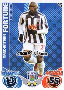 Sticker Marc-Antoine Fortune - English Premier League 2010-2011. Match Attax Extra
 n. U49 - Topps