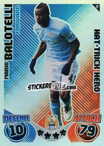 Sticker Mario Balotelli - English Premier League 2010-2011. Match Attax Extra
 n. H5 - Topps