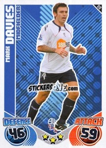 Sticker Mark Davies - English Premier League 2010-2011. Match Attax Extra
 n. U18 - Topps
