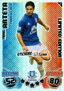 Sticker Mikel Arteta - English Premier League 2010-2011. Match Attax Extra
 n. L3 - Topps