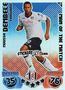 Sticker Mousa Dembele - English Premier League 2010-2011. Match Attax Extra
 - Topps